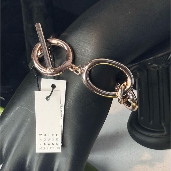 White House Black Market Bracelet  Rose Gold with Toggle Closure - Picture 9 of 13